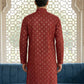 Classic Cotton Blend Foil Print Kurta ( 65KO 5464Maroon ) [FF] [A-1-4]