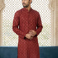 Classic Cotton Blend Foil Print Kurta ( 65KO 5464Maroon ) [FF] [A-1-4]