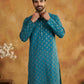 Classic Cotton Blend Foil Print Kurta ( 65KO 5464Peacock S ) [FF] [A-1-4]