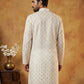 Classic Cotton Blend Foil Print Kurta ( 65KO 5464White S ) [FF] [A-1-4]