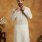 Classic Cotton Blend Foil Print Kurta ( 65KO 5464White S ) [FF] [A-1-4]