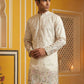 Men Silk Blend Embroidered Kurta ( 65KO 5466White S ) [FF] [Q-11-14]