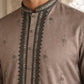 Men Embroidered Silk Blend Kurta ( 65KO 5468Brown ) [FF] [A-1-4]