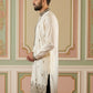 Men Embroidered Silk Blend Kurta ( 65KO 5468White S ) [FF] [A-1-4]