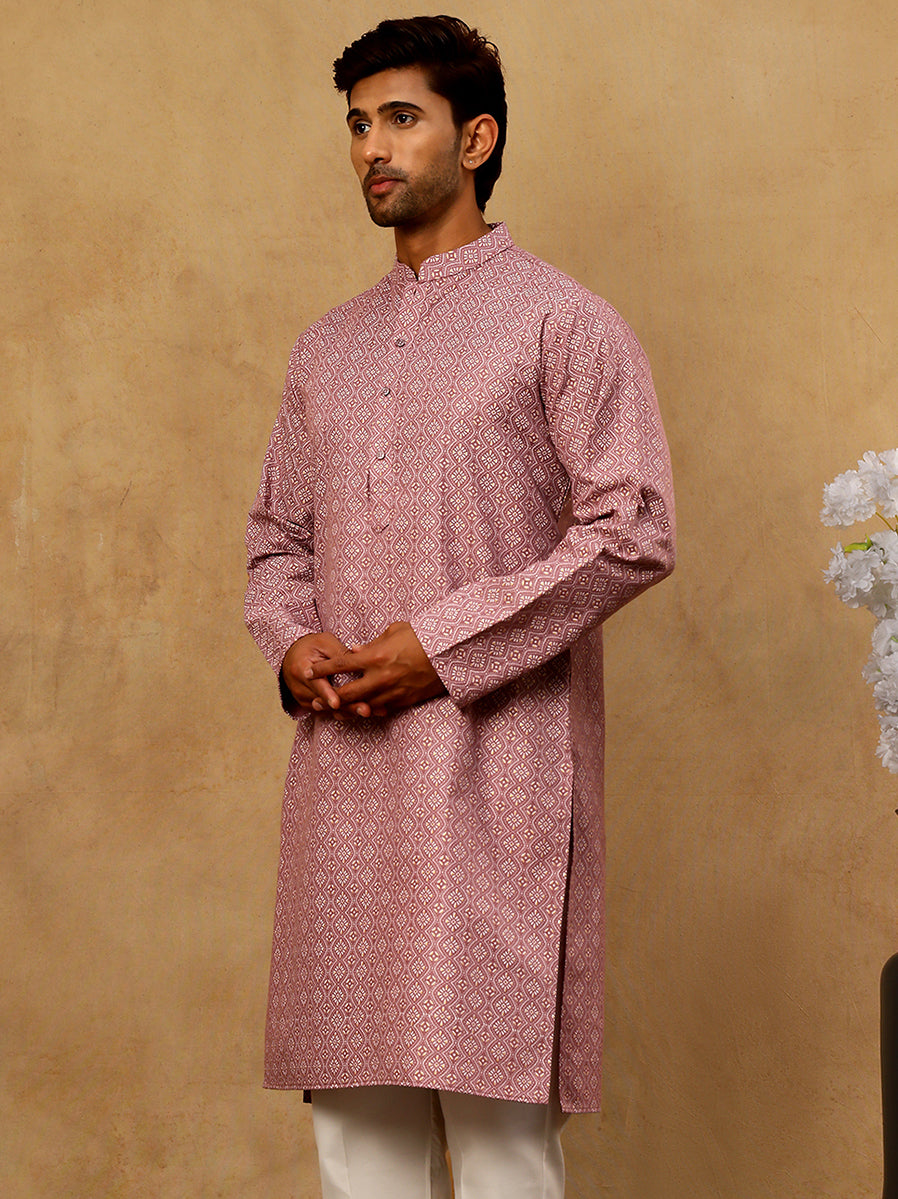 Traditional Printed Kurta for Men ( 65KO 5470Magenta )