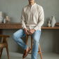 Men’s Beige Striped Short Kurta ( 65KO 5471Beige S ) [FF] [K-14]