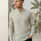 Men’s Grey Striped Short Kurta ( 65KO 5471Grey S ) [FF] [K-14]