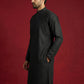 Men Black Embroidered Festive Kurta ( 65KO 5472Black S ) [FF] [Q-11-14]