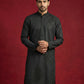 Men Black Embroidered Festive Kurta ( 65KO 5472Black S ) [FF] [Q-11-14]