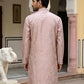 Men Peach Embroidered Festive Kurta ( 65KO 5472Peach S ) [FF] [Q-11-14]