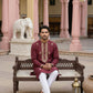 Men Japanese Fabric Embroidered Kurta ( 65KO 5473Maroon S ) [FF] [H-10]