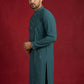 Men Japanese Imported Embroidered Kurta ( 65KO 5474Blue S ) [FF] [I-1]