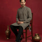 Men Japanese Imported Embroidered Kurta ( 65KO 5474Brown S ) [FF] [I-1]