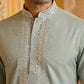 Men Japanese Fabric Embroidered Kurta ( 65KO 5475Green S )