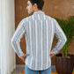 Stripe Pattern Cotton Blend Ethnic Kurta ( 65KO 5482White S ) [FF] [K-13]