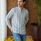 Stripe Pattern Cotton Blend Ethnic Kurta ( 65KO 5482White S ) [FF] [K-13]