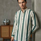 Men Traditional Stripe Printed Short Kurta ( 65SK 5484Green ) [FF] [K-13]