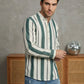 Men Traditional Stripe Printed Short Kurta ( 65SK 5484Green ) [FF] [K-13]