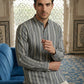 Stripe Pattern Cotton Blend Ethnic Kurta ( 65KO 5485Grey S ) [FF] [K-13]