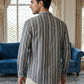 Stripe Pattern Cotton Blend Ethnic Kurta ( 65KO 5485Grey S ) [FF] [K-13]