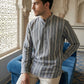 Stripe Pattern Cotton Blend Ethnic Kurta ( 65KO 5485Grey S ) [FF] [K-13]