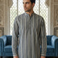 Stripe Pattern Cotton Blend Ethnic Kurta ( 65KO 5485Grey S ) [FF] [K-13]