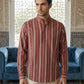 Stripe Pattern Cotton Blend Ethnic Kurta ( 65KO 5485Rust S ) [FF] [K-13]