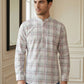 Men Classic Check Design Short Kurta ( 65KO 5486Pink S ) [FF] [ A14 ]