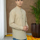 Men Striped Pure Cotton Short Kurta ( 65KO 5487Beige S ) [FF] [K-13]