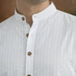 Men Striped Pure Cotton Short Kurta ( 65KO 5487White S ) [FF] [K-13]