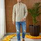 Men Casual Stripe Pattern Cotton Blend Kurta ( 65KO 5492Multi S ) [FF] [B-1]