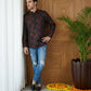 Men Classic Floral Design Short Kurta ( 65KO 5493Black S ) [FF] [K-13]