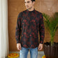 Men Classic Floral Design Short Kurta ( 65KO 5493Black S ) [FF] [K-13]