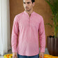 Men Striped Cotton Blend Short Kurta ( 65KO 5495Pink S ) [FF] [K-14]