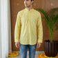 Men Printed Cotton Blend Short Kurta ( 65KO 5496Yellow S ) [FF] [A-14]