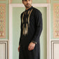 Japanese Fabric Embroidered Kurta ( 65KO 5497Black S ) [FF] [B-6]
