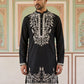 Men Japanese Fabric Embroidered Kurta ( 65KO 5498Black )