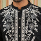 Men Japanese Fabric Embroidered Kurta ( 65KO 5498Black )