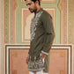 Men Japanese Fabric Embroidered Kurta ( 65KO 5498Mehndi S ) [FF] [P-15-14]