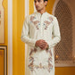 Japanese Imported Fabric Embroidered Kurta ( 65KO 5499White )