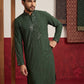 Japanese Fabric & Mirror Work Kurta ( 65KO 5500Olive S ) [FF] [Q-7]