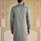 Modern Ethnic Silk Blend Kurta ( 65KO 5501Grey S ) [FF] [A-1-4]