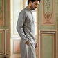 Modern Ethnic Silk Blend Kurta ( 65KO 5501Grey S ) [FF] [A-1-4]