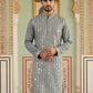 Modern Ethnic Silk Blend Kurta ( 65KO 5501Grey S ) [FF] [A-1-4]