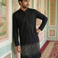Japanese Cotton Blend Embroidered Kurta ( 65KO 5502Black S )