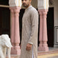 Men Japanese Imported Beige Embroidered Kurta