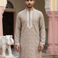 Men Japanese Imported Beige Embroidered Kurta