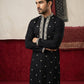 Men Ethnic Black Embroidered Kurta ( 65KO 5504Black S ) [FF] [B-5]