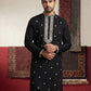 Men Ethnic Black Embroidered Kurta ( 65KO 5504Black S ) [FF] [B-5]