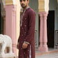 Men Japanese Imported Maroon Embroidered Kurta